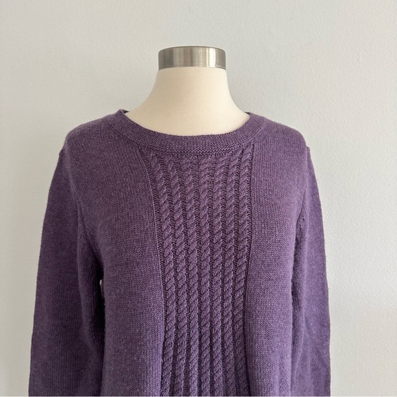 Soft Surroundings Wool Blend Knit Purple Sweater M - Picture 5 of 11